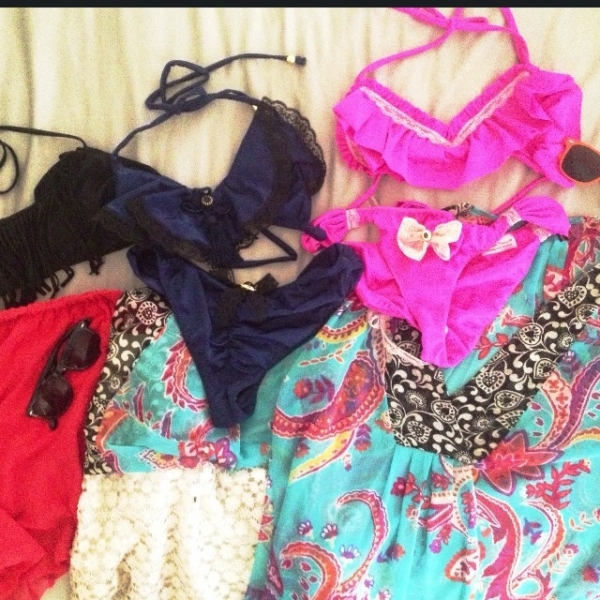 Outfit planning for Mexico! Excited to finally wear my @smoochswimwear bikinis