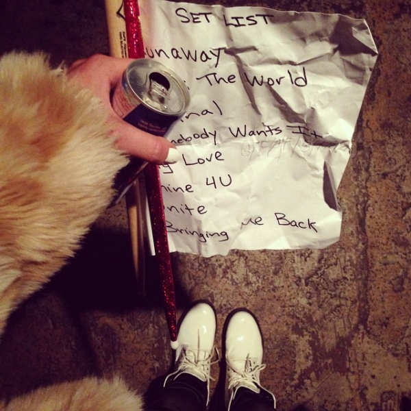 This set list has seen better days... from last night in Lancaster, PA. 1st stop on the East Coast