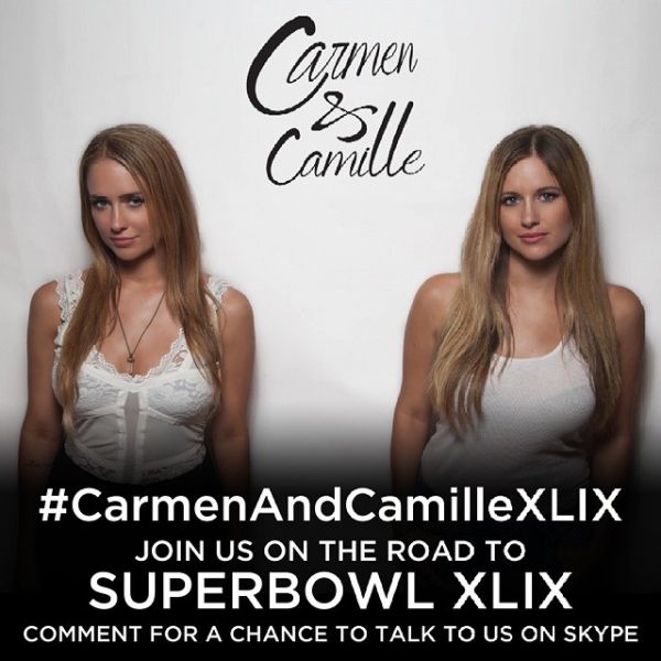 Join us on the road to Superbowl XLIX! Talk to us on Skype!

This weekend we are performing with Cobra Starship both nights at the Leather & Laces VIP Superbowl Party sponsored by Victoria's Secret!

Talk to us anytime Friday or Saturday on Twitter, Instagram or Facebook and tell us which team you are rooting for Patriots vs Seahawks? Whenever we get a spare moment we will choose someone who uses in their post for a private fan chat via Skype. It could be anywhere, anytime - backstage at the party, rehearsal, on the road.. ;) This is going to be an awesome road trip and an awesome party and we want to share it with you guys