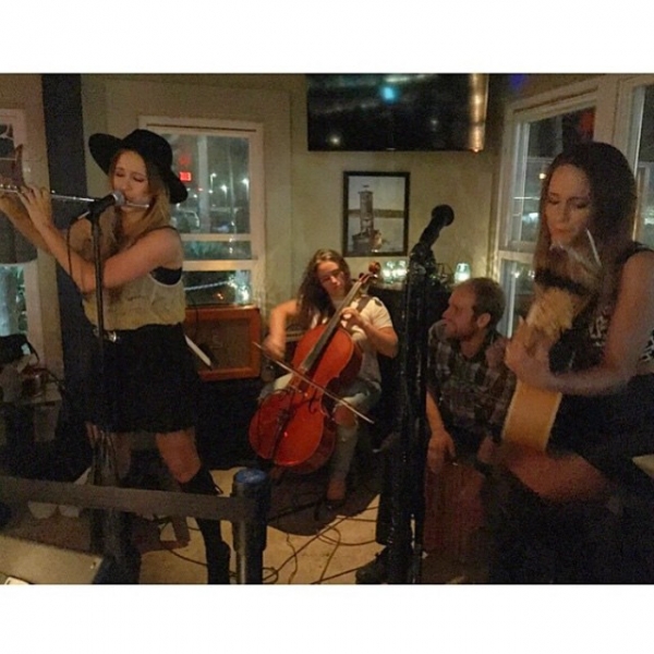 Repost from @thevenicewhaler from our gig last week. With @mia_bc on cello and @daverundell on the cajon
